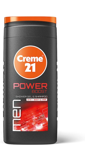 Creme 21 Men Shower Gel & Shampoo 2 In 1 Power Boost 250 Ml - Highfy.pk