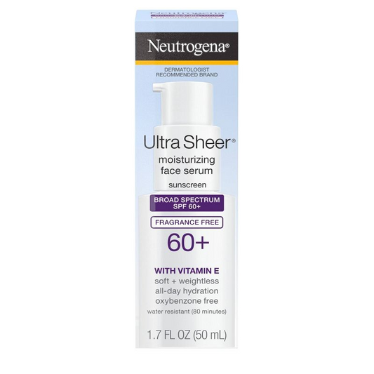 Neutrogena Ultra Sheer Moisturizing Face Serum Sunscreen  - Spf 60+50Ml - Highfy.pk