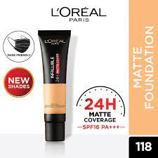 L'Oreal Paris Infallible 24H Matte Cover Liquid Foundation - 118 Rose Linen - Highfy.pk