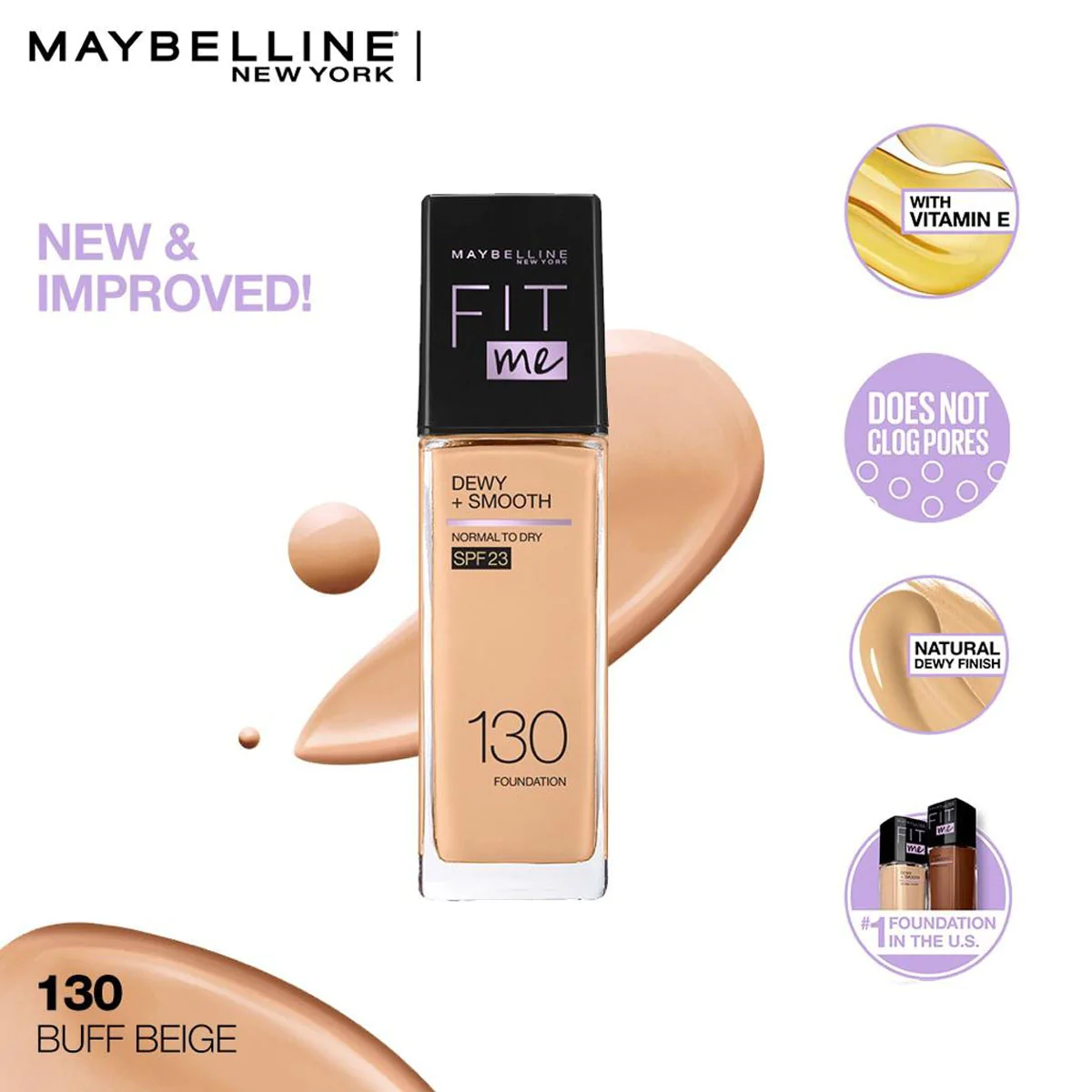 Maybelline Fit Me® Hydrate + Smooth Foundation ingredients (Explained)
