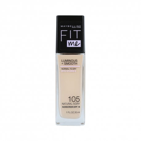 Maybelline Fit Me Luminous+Smooth Foundation 105 Natural Ivory - Highfy.pk