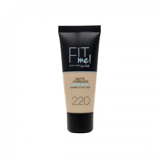 Maybelline New York Fit Me Matte & Poreless Liquid Foundation - 220 Natural Beige - For Normal To Oily Skin - Highfy.pk