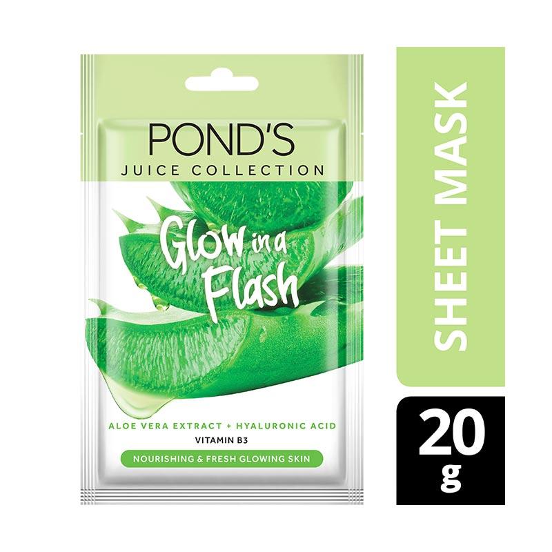 Ponds Juice Collection Sheet Mask Aloe Vera Extract + Hyaluronic Acid 20G