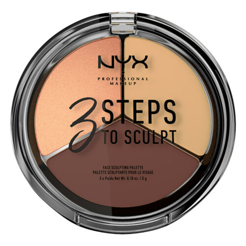 NYX 3 Steps To Sculpt Face Sculpting Palette, 3Sts03 Medium - Highfy.pk