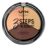 NYX 3 Steps To Sculpt Face Sculpting Palette, 3Sts03 Medium
