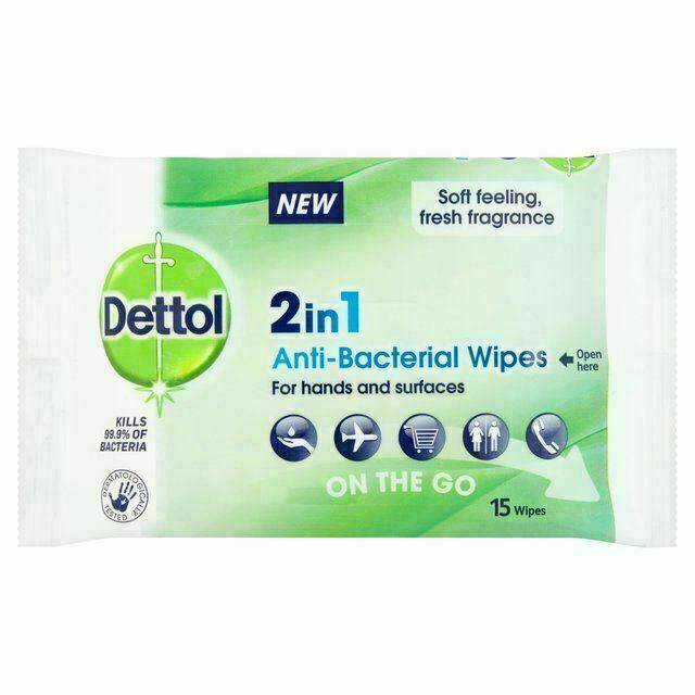 Dettol Wipes Anti-Bacterial 2 In1 15S