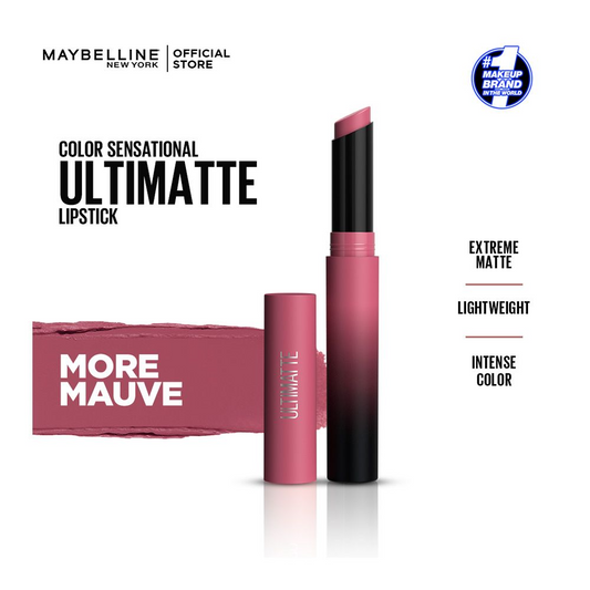 Maybelline New York Color Sensational Ultimate Matte Lipstick, 599 More Mauve - Highfy.pk