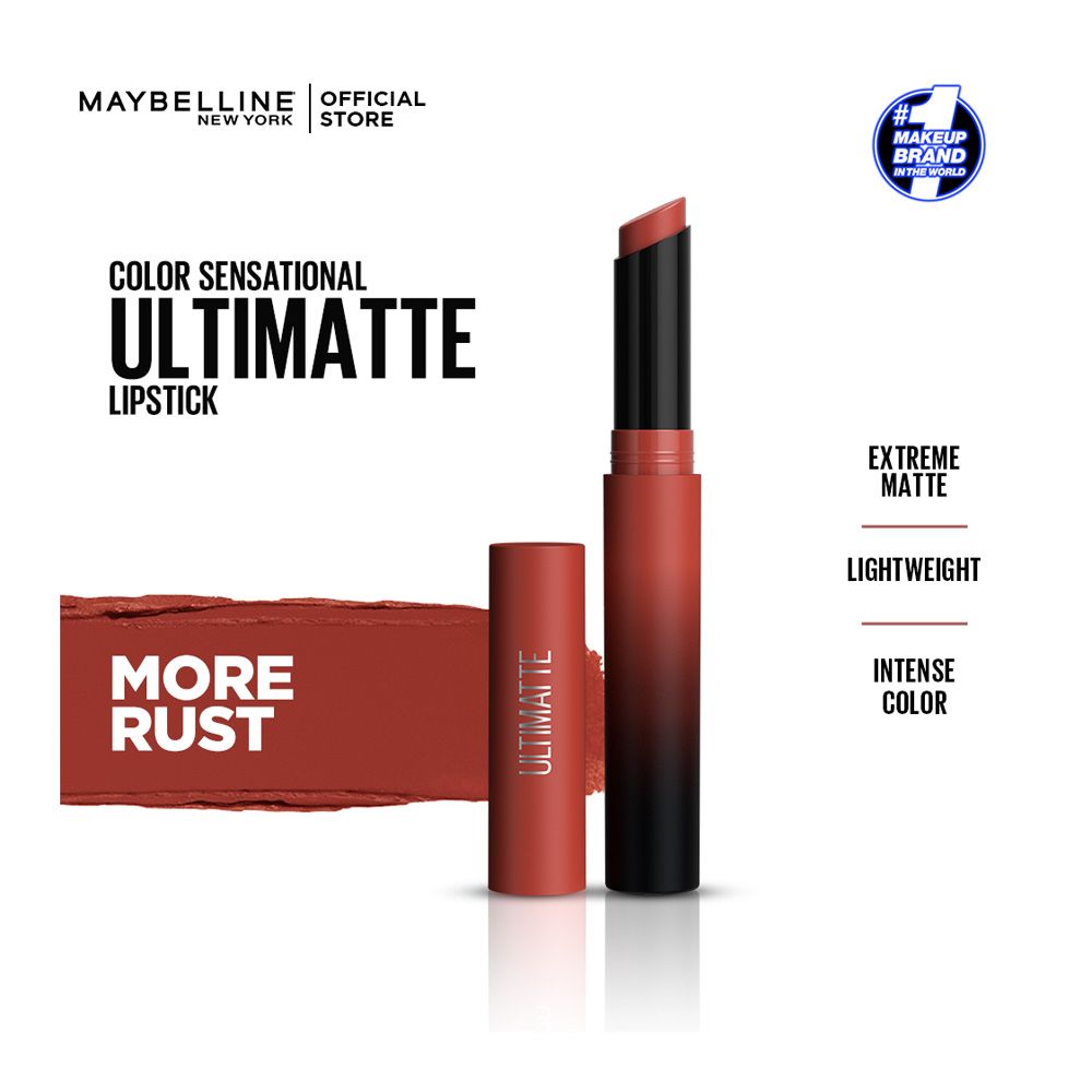 Maybelline New York Color Sensational Ultimate Matte Lipstick, 899 More Rust - Highfy.pk