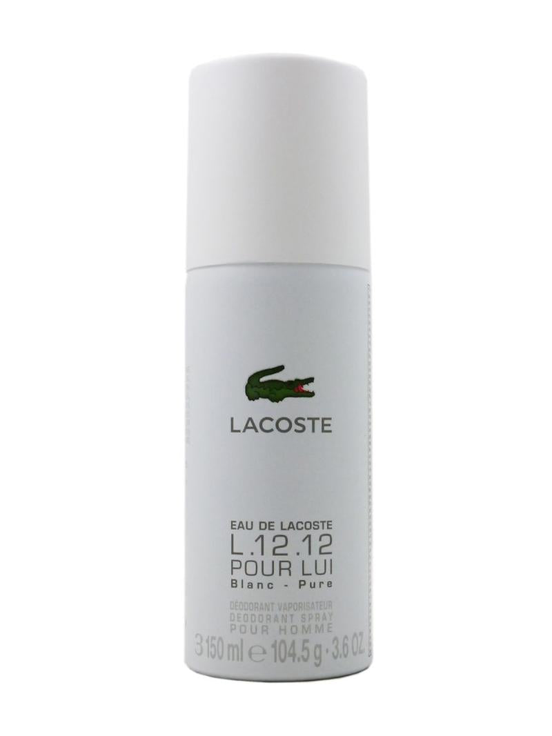 Lacoste L.12.12 Blanc For Men Deodorant Body Spray 150Ml - Highfy.pk