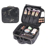 Glitz- Professional Makeup Bag & Organizer Marble Black - Highfy.pk