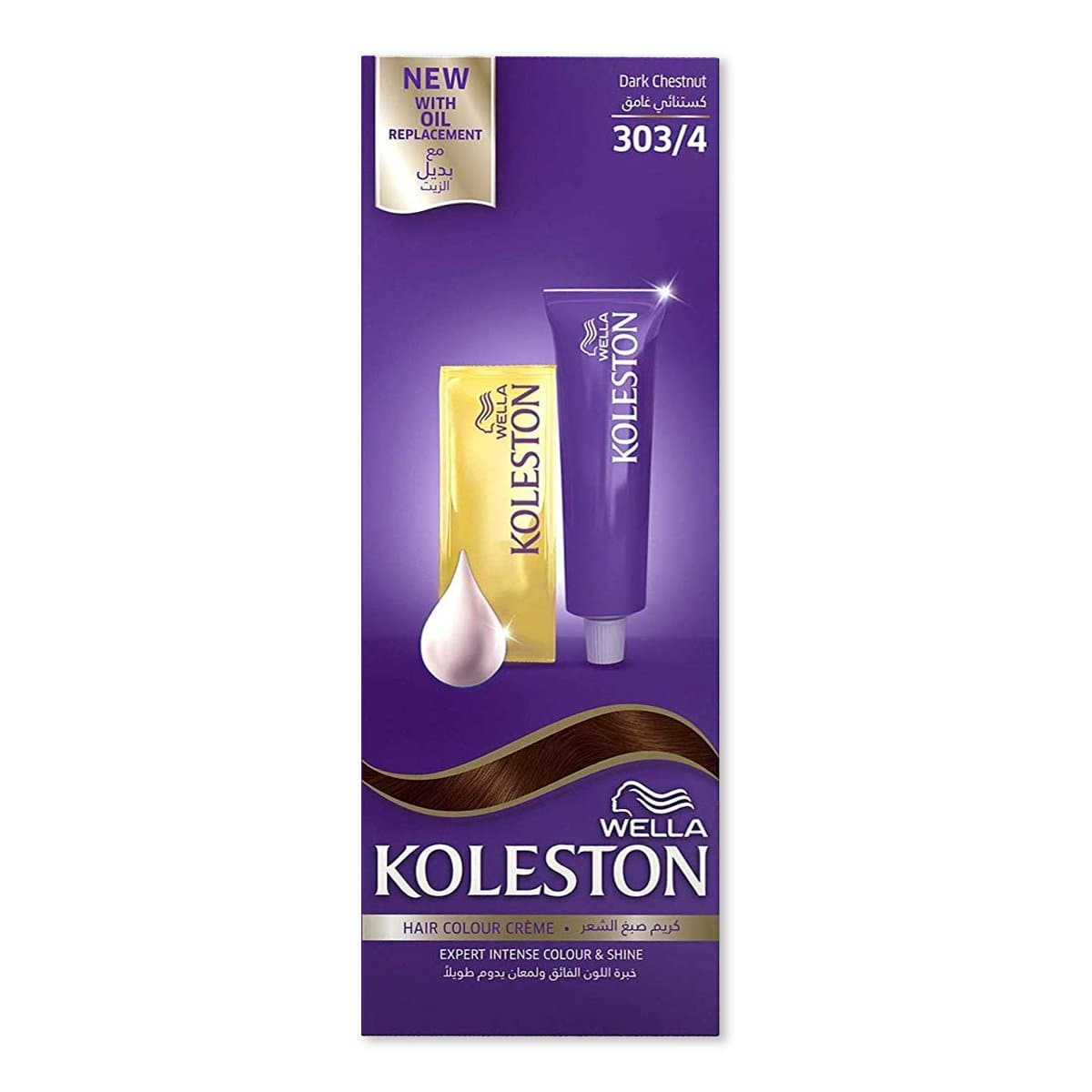 Wella Koleston - Hair Colour Cream 303/4 Dark Chestnut - Highfy.pk